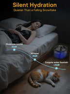 Automatic Cat Feeder and Water Fountain, 5L/20 Cups Timed Cat Dry Food Dispenser - Image 9