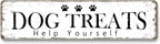 12x3 Inch Dog Treats Sign PC Signage Decor by ZonleeApex