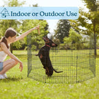 Dog Playpen - Foldable Metal Exercise Puppy Play Pen - Indoor/Outdoor Dog Fence - Image 4