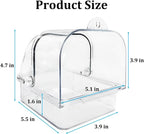 Tfwadmx Bird Cage Bath Hanging Parrot Bath Tub Water Shower Food Feeder Holder - Image 2