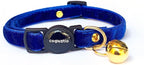 Safety Quick Release Cat Collars, Double Velvet by Cognatio