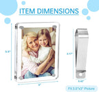2 Pack Magnetic Car Visor Photo Holder – Personalized Acrylic Clip - Image 2