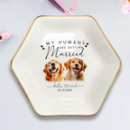 Custom Pet Portrait Watercolor Ring Dish, My Humans Are Getting Married Jewelry - Image 4