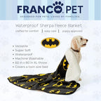 Franco Pet Batman DC Comics Bat Shield Logo XL Oversized Super Soft Cozy - Image 2