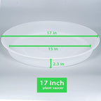 2 Pack of 17 inch Plant Saucer, 2.3" Depth Tray, Large Deep Garden Plastic - Image 2