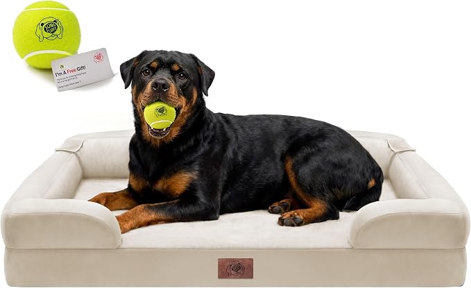 Orthopedic Dog Bed for Extra Large Dogs, XXL Waterproof Egg Crate Memory Foam by FollowSongPuppy
