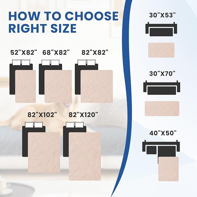 Waterproof Couch Covers for Pets, Waterproof Dog Bed Cover, Anti-Slip Soft Dog - Image 4