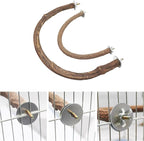 2 Pack Bird Perch Stand, Natural Wood U Shape Parrot Stand Pole, Bird Cage - Image 5
