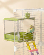 septillar Bird Feeder and Bath for Cage, Hanging Bird Bathtub Bath Shower Box - Image 9