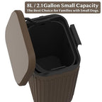 PAWZIDEA Wall Mount Dog Poop Trash Can Outside, 2.1 Gallon Small Dog Waste Bin - Image 9