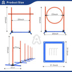 4 Sets Pets Agility Training Equipment, Adjustable Dog Hoop, Dog Jump, Weave - Image 3