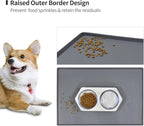 Dog Food Mat, Silicone Waterproof Food Tray, Non Slip Pet Bowl Mats Placemat - Image 3