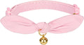 Bunny Ear Cat Collar with Bell and Bow Tie, Breakaway Cute Bowtie Kitten Collars by YUDOTE