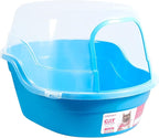 Petphabet Jumbo Hooded Cat Litter Box, Extra Large, Light Blue by Petphabet