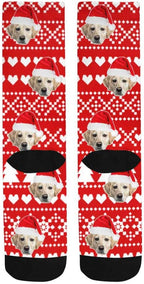 Custom Face Socks, Personalized Dog Lover Pet Photo Picture on Socks Unisex - Image 4