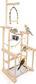 Bird Playground 4 Layer, Parrot Perch Stand Bird Play Stand by Chuiendi