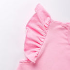 Girls Skirt Set 2 Piece Outfit Toddler Summer Clothes Ruffle Sleeve T-Shirt Bow - Image 6