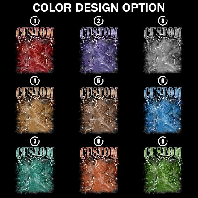 H-DEWALL Custom T Shirts Mineral Wash Tshirt Bootleg Rap Tee Customized Gifts - Image 5