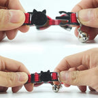 Cat Collar Breakaway with Bell and Bow Tie, Plaid Design Adjustable Safety - Image 5