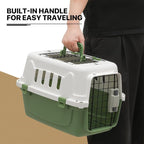 MoNiBloom 18-Inch 2-Door Top Loading Cat Carrier, Plastic Dog Crate Hard-Sided - Image 10