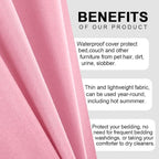 DUJUIKE Waterproof Bed Cover for Dog and Cats, Pet Hair Resistant Bed Sheet - Image 7