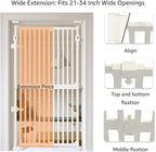 unipaws 57" H Cat Gate for Stairs, Fit for 21"-34" Wide Narrow Sapce, Auto - Image 6