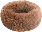 BODISEINT Faux Fur Dog Bed Cat Bed, Shag Round Anti-Anxiety Pet Calming Bed - Image 4