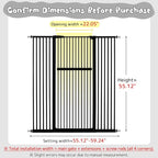 Lumizone Extra Tall Pet Gate 55.12" High Pressure Mounted 55.12"-59.24" Extra - Image 2