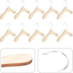Wooden Dog Clothes Hangers 10pcs 8.66 Inch Sturdy Wear-Resistant Pet Accessory - Image 5