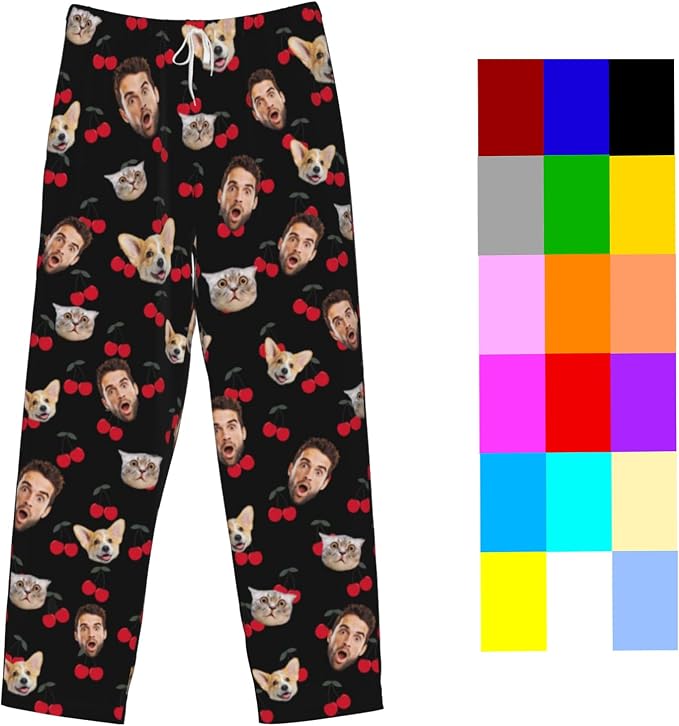 Custom Pajamas Pants Plaid Personalized Funny PJ Pant Design by YourCustomGiftsChoice