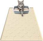 Silicone Cat Litter Trapping Mat, Large Waterproof 34" X 22" Cat Litter Box Mat by Garoopion