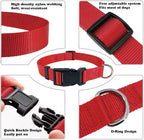 Red Dog Collar Basic Adjustable Dog Collars - Image 3
