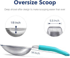 WePet Cat Litter Scoop, Aluminum Alloy Sifter, Kitty Metal Scooper, Deep Shovel - Image 2