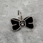 Two Tails Bowtie Pet ID Tag, Personalized Dog Name Tag - Image 2