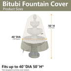 Bitubi Fountain Cover（40"x50"） 600D Oxford Cloth Garden Fountain Statue - Image 2