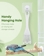 Pawfly 2 Pcs Bird Cage Cleaner Brush, 2-in-1 Bird Cage Cleaning Brush, Bird - Image 6