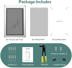 Aluminum XL Dog Door for Door, Open Size:24.4" H x 13.8'', Heavy Duty Doggy Door - Image 5