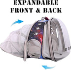 Galaxy Blue Dual Expandable Cat Backpack Carrier, Fit up to 20 lbs, Expandable - Image 3