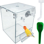 kathson Acrylic Bird Cage Bath Box, Parrot Hanging Tube Shower Box Birds by kathson