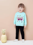 Toddler Baby Girls Cotton Sweater, Long Sleeve Crewneck Sweatshirt Pullover - Image 2
