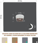 Extra Extra Large Silicone Dog Food Mat 39.4×43.3in and 128oz Silicone Bag Set - Image 2