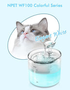 NPET WF100 Cat Fountain, 54oz/1.6L Automatic Pet Water Fountain Dog Water - Image 7