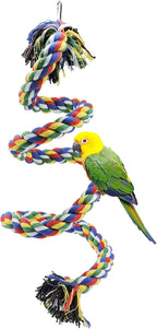 WishLotus Bird Perches, Parrot Colorful Climbing Rope Swing Toys Parrot Stand - Image 8