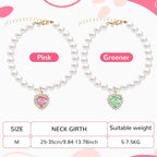 2PCS Kitten Collars Pearl Cat Dog Collar - Image 5