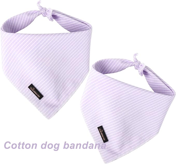 ARING PET Summer Dog Bandana-Cute Lavender Dog Bandanas, Comfortable Pet Scarf - Image 3