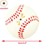 CHIWAVA 4 Pack 2.4" Squeak Latex Puppy Dog Toy Ball Sports Balls Sets Fetch - Image 2