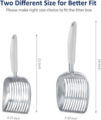 WePet Cat Litter Scoop, Aluminum Alloy Sifter, Kitty Metal Scooper, Deep Shovel - Image 3