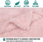 PetAmi Dog Blanket for Small Dogs Pink, Fluffy Soft Puppy Blanket, Sherpa - Image 7