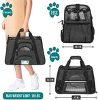 PetAmi Airline Approved Soft Sided Dog & Cat Carrier, Ventilated Pet Carrying - Image 2