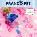 Franco Pet Barbie Super Soft Cozy Waterproof Sherpa-Backed Blanket Throw - Image 4